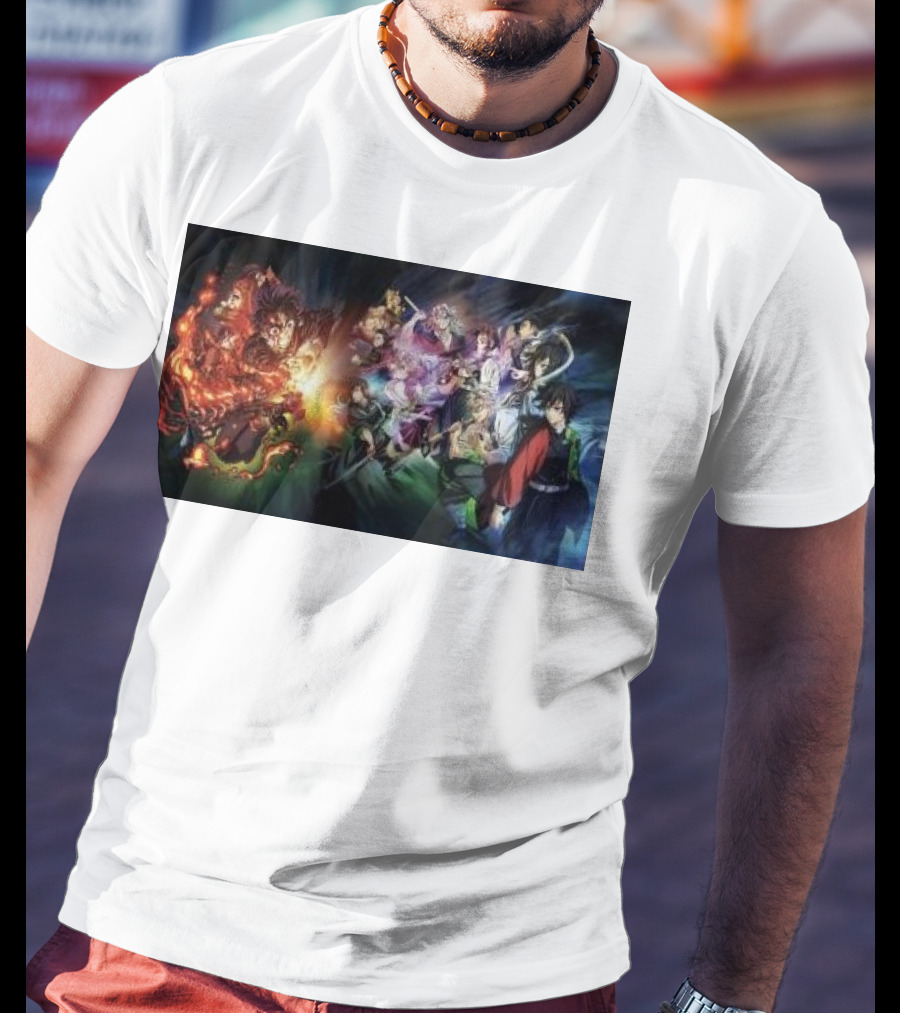 Demon Slayer Kimetsu No Yaiba Epic Hashira Training Battle Scene T-Shirt