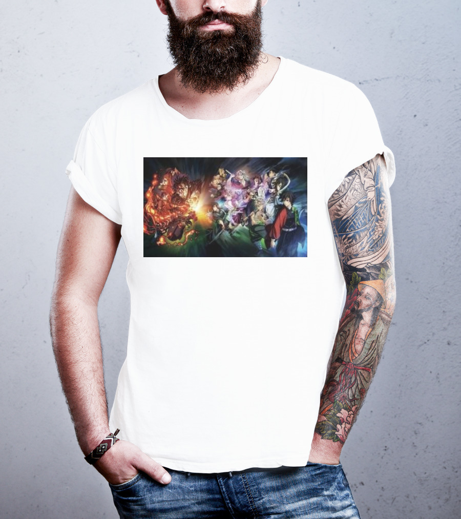 Demon Slayer Kimetsu No Yaiba Epic Hashira Training Battle Scene T-Shirt