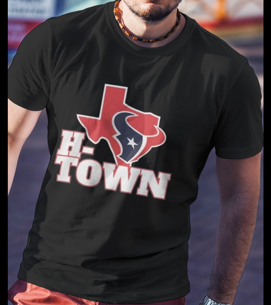 Houston Texans H-Town Texas Outline T-Shirt