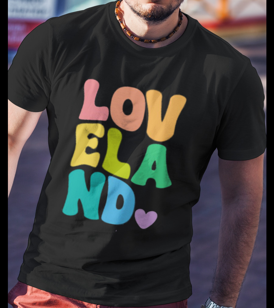 Loveland Rainbow Letters With Heart T-Shirt