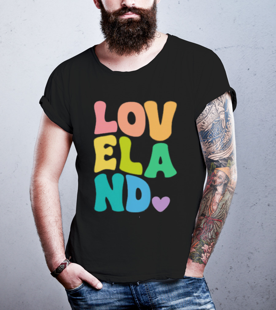 Loveland Rainbow Letters With Heart T-Shirt