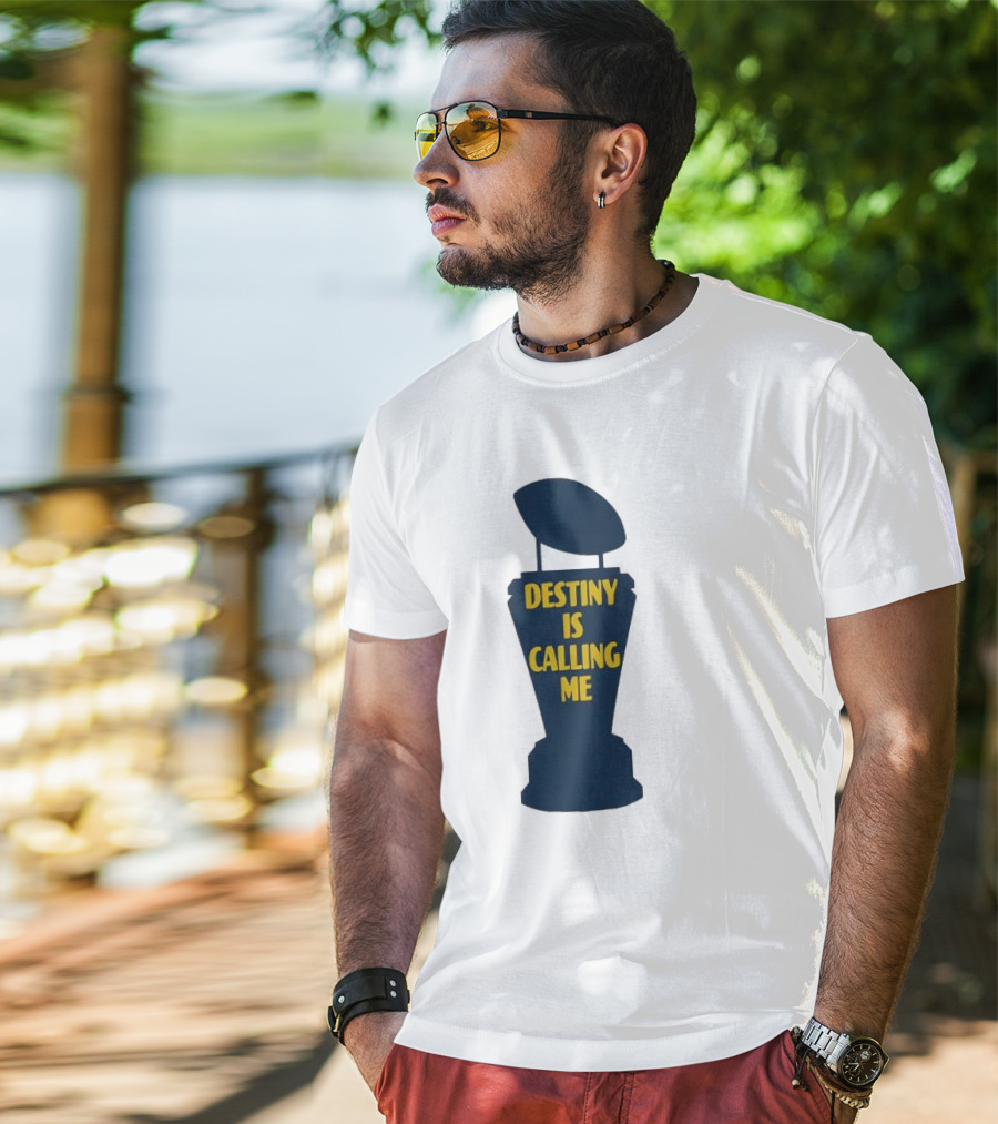 Michigan Destiny Is Calling Me Football Trophy T-Shirt
