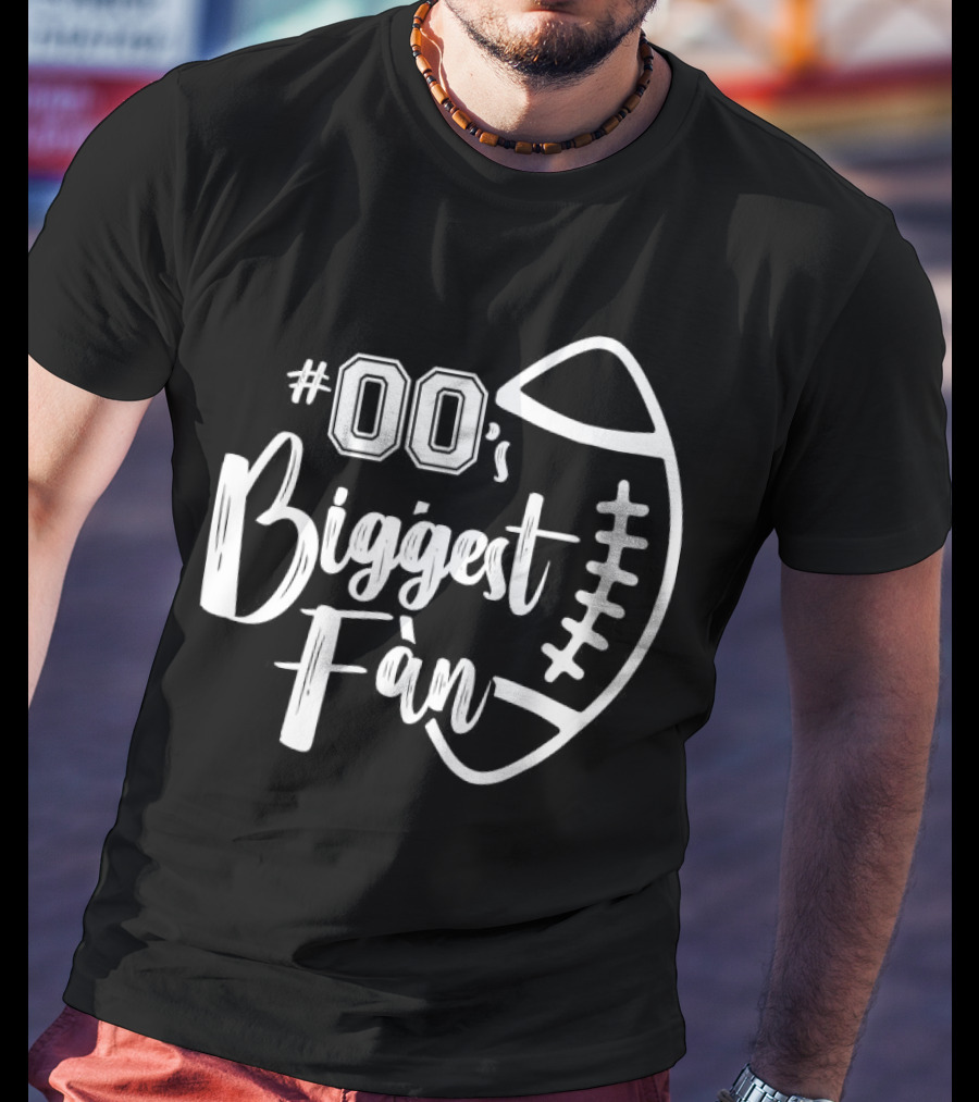 00's Biggest Fan Football T-Shirt
