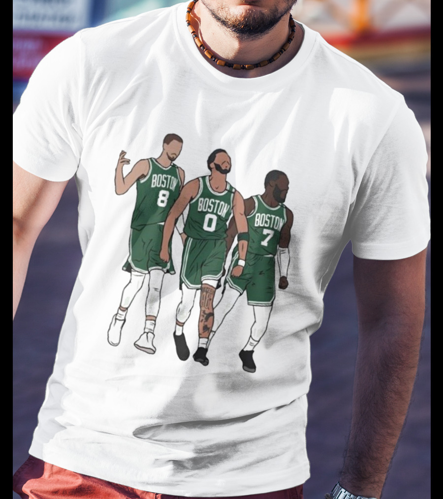 Bri Marie D Kristaps Porzingis Jayson Tatum Jaylen Brown Big 3 Boston Celtics T-Shirt