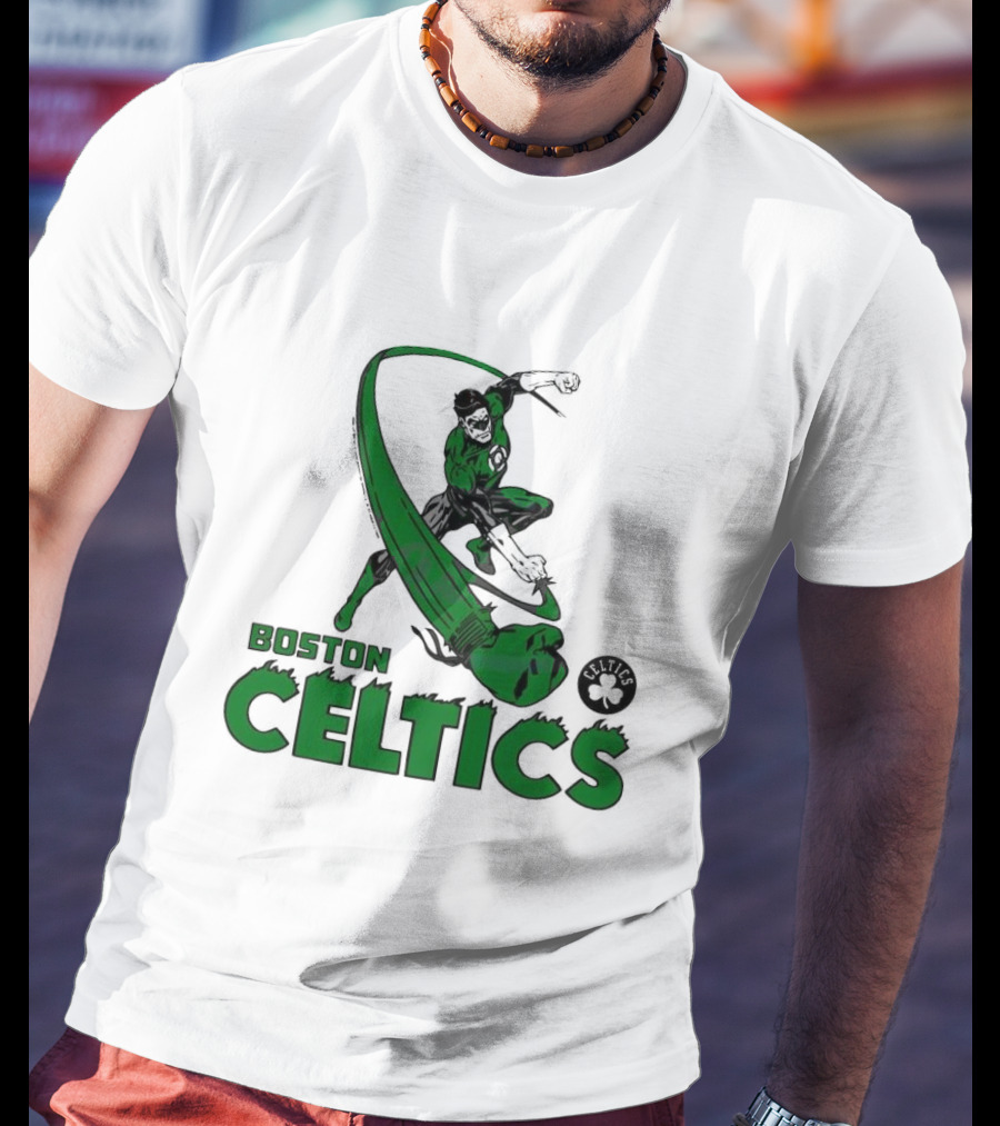 Boston Celtics Green Lantern Comics T-Shirt