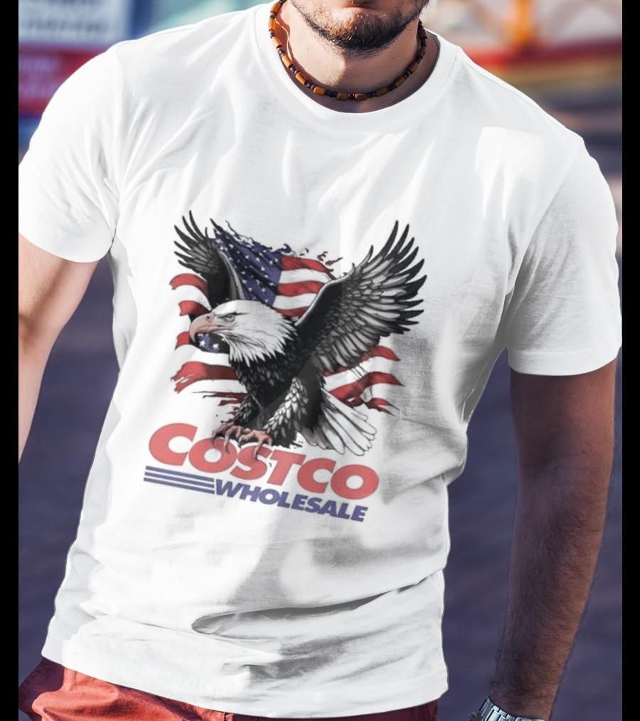 Costco Wholesale American Flag Eagle T-Shirt