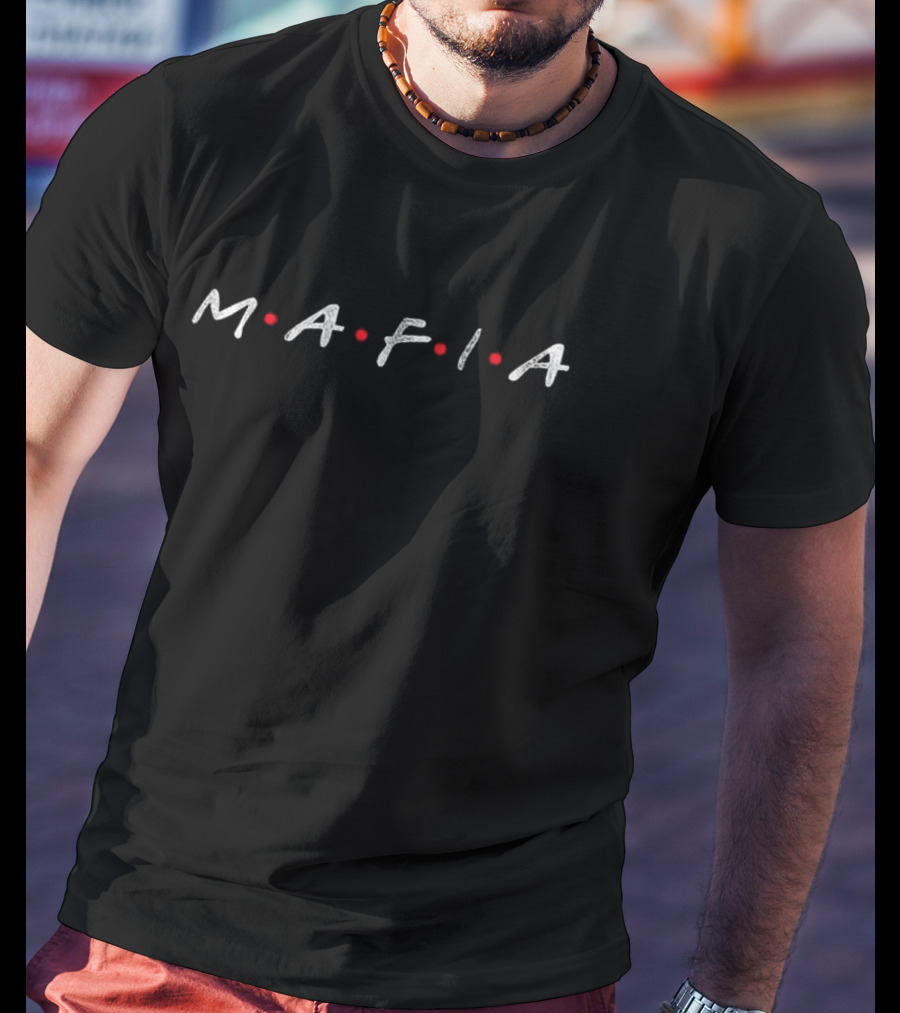 M•A•F•I•A Dot Style Text Retro Reference T-Shirt