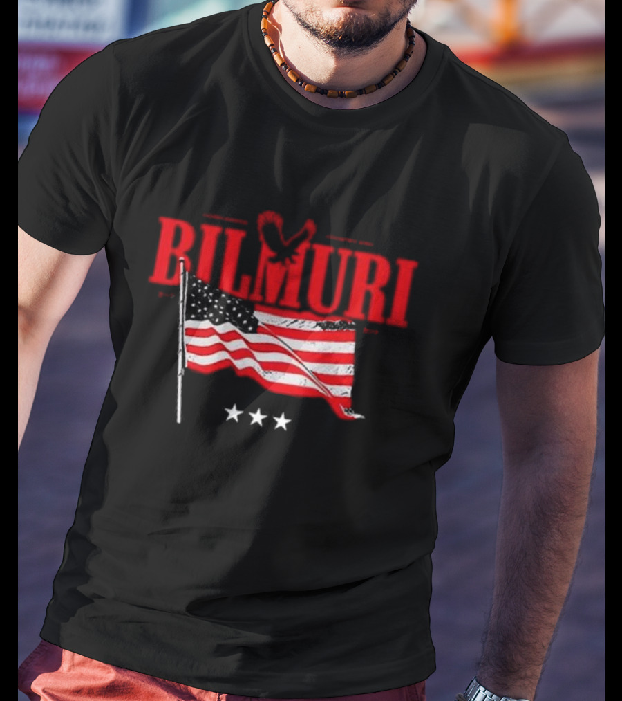 Bilmuri Corn Based Country Emo American Flag Stars Eagle T-Shirt