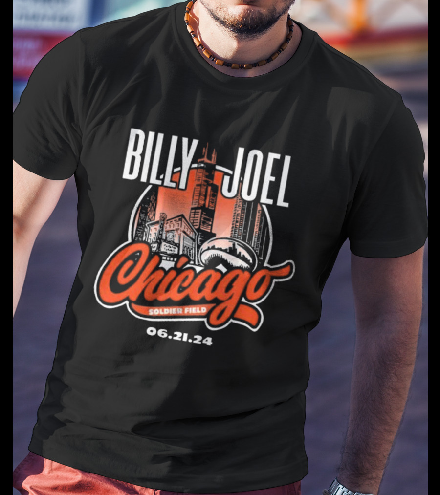 Billy Joel Chicago Soldier Field 06.21.24 T-Shirt