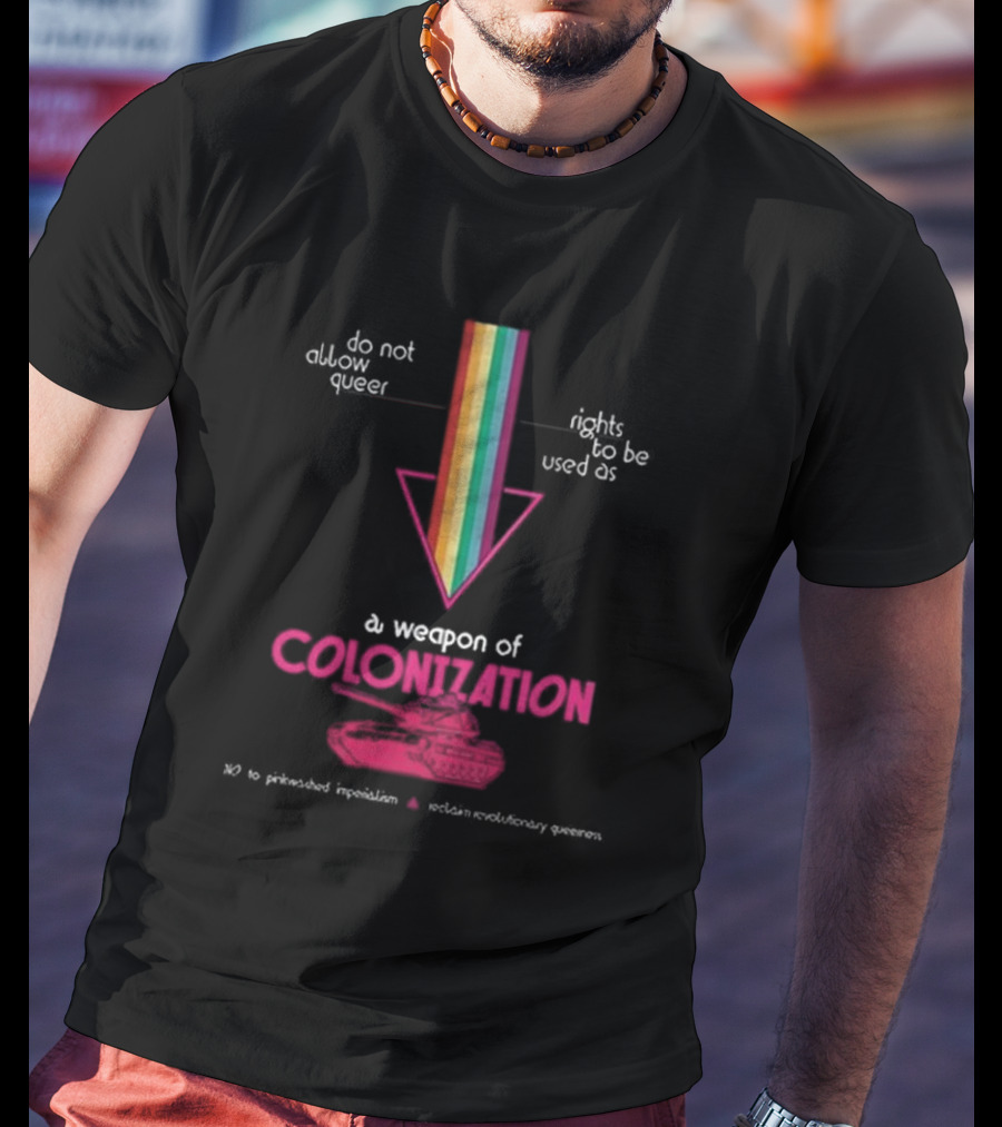 Do Not Allow Queer Rights To Be Used As A Weapon Of Colonization No To Pinkwashed Imperialism Scotland Revolutionary Queers T-Shirt