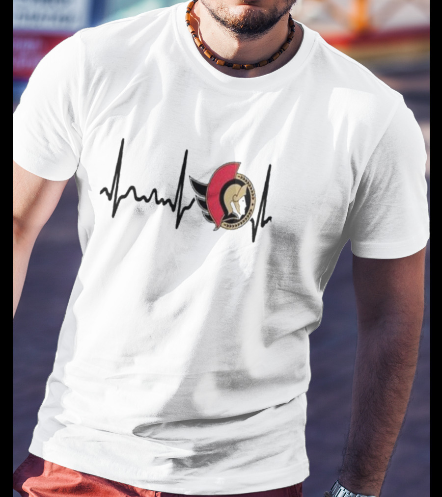 Ottawa Senators Heartbeat Hockey T-Shirt