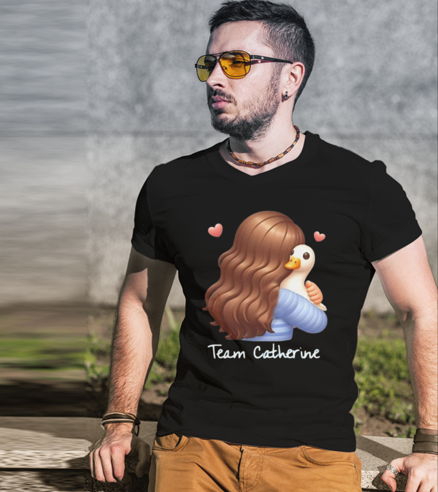 Team Catherine Real Housewives Recaps Duck Emoji Hearts T-Shirt