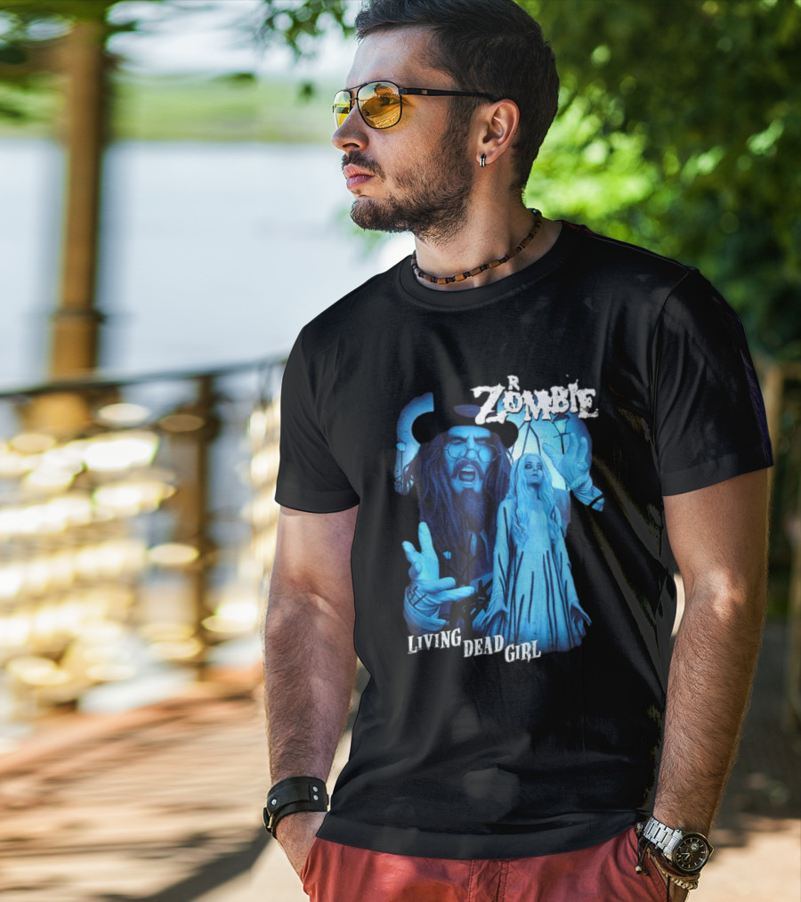 Rob Zombie Living Dead Girl Blue Gothic Horror T-Shirt