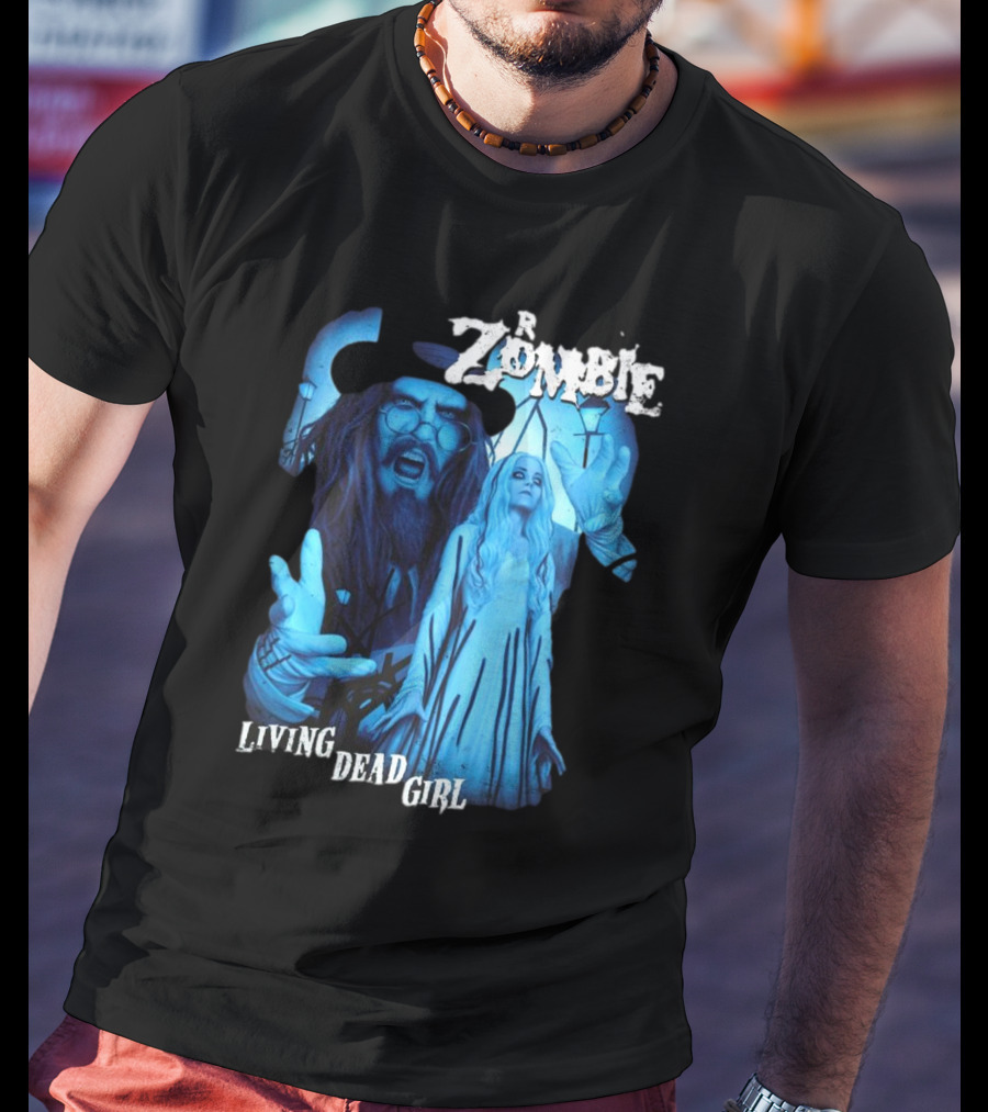 Rob Zombie Living Dead Girl Blue Gothic Horror T-Shirt