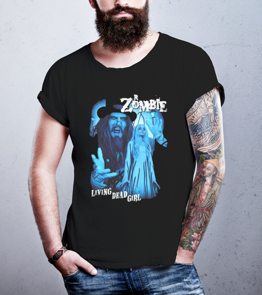Rob Zombie Living Dead Girl Blue Gothic Horror T-Shirt