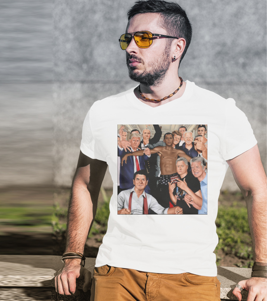 The Wright Artist Glory Boyz U.S. Political Leaders Group Photo T-Shirt