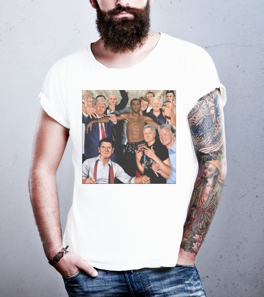 The Wright Artist Glory Boyz U.S. Political Leaders Group Photo T-Shirt