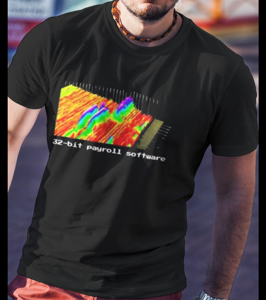 Ayush S Joinwarp 32-Bit Payroll Software Rainbow Spectrum Visualization T-Shirt
