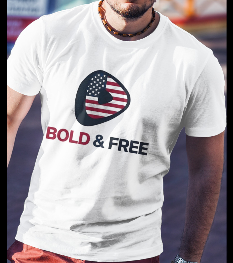 Bold And Free USA Rick Racela Flag T-Shirt