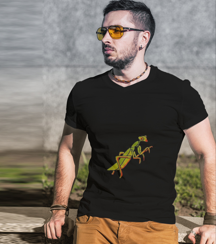 Praying For Your Stupid Ass Mantis Green MGRAY T-Shirt