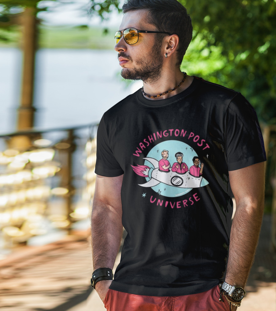 Washington Post Universe Rocket T-Shirt