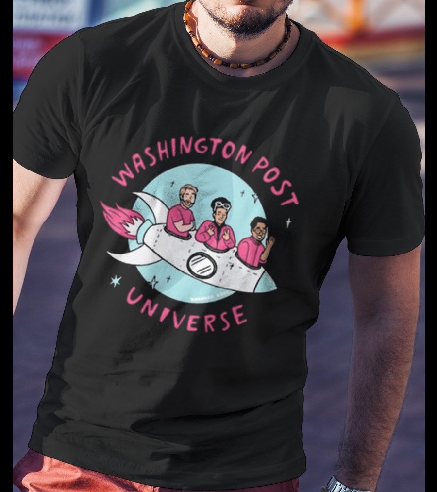 Washington Post Universe Rocket T-Shirt