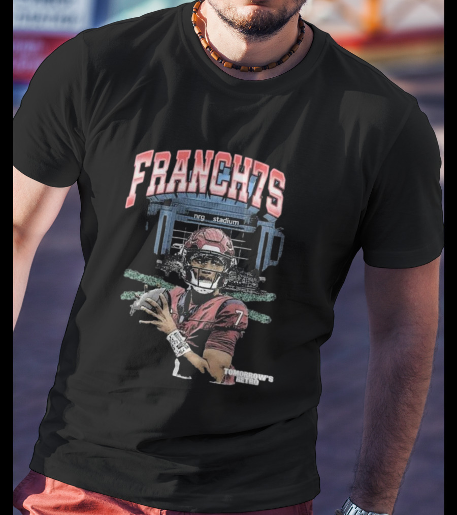 Houston Texans CJ Stroud Franchise 7 NRG Stadium Tomorrow’s Retro T-Shirt