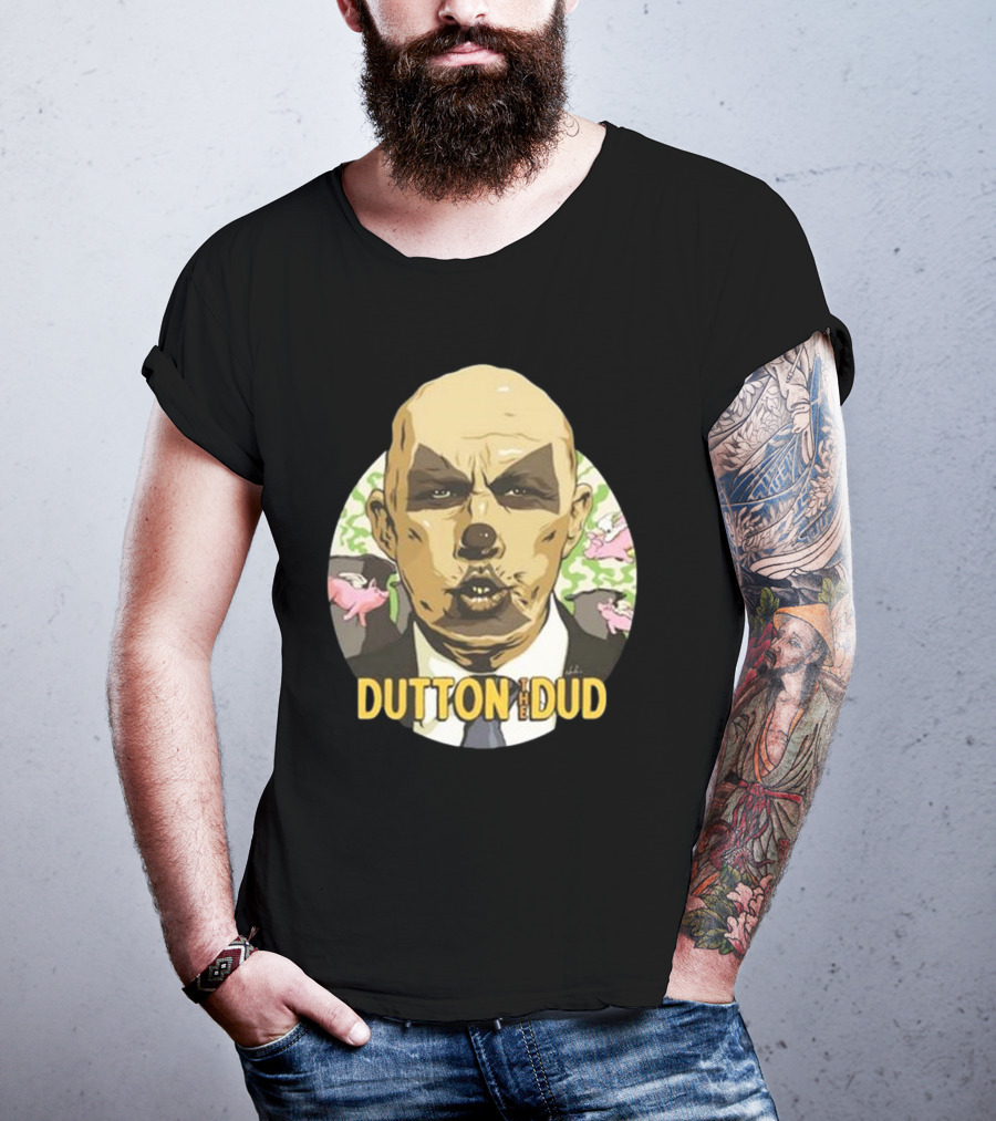 Dutton The Dud James Hillier Dutton Pigs Fly Caricature T-Shirt