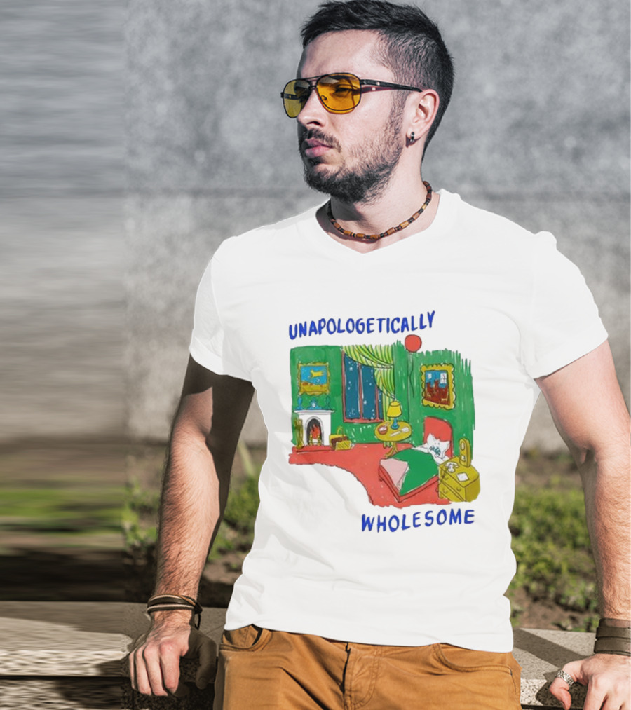 Unapologetically Wholesome Cozy Bedroom Scene T-Shirt