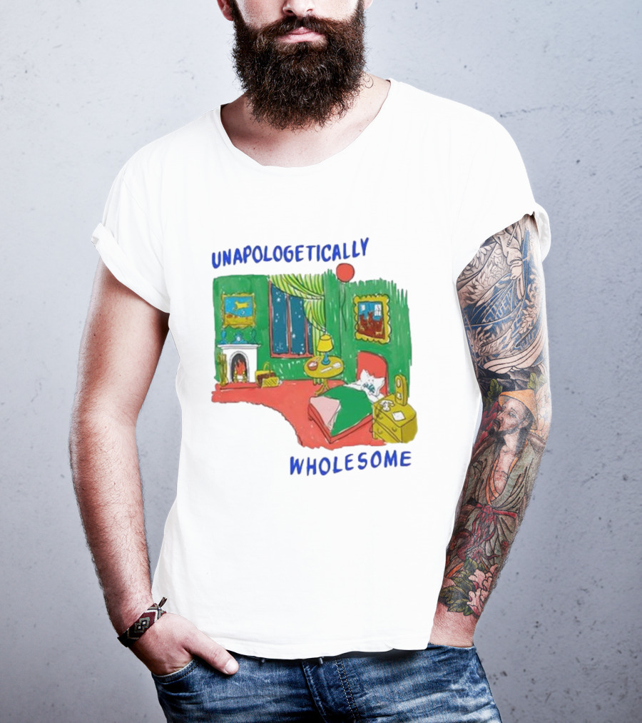 Unapologetically Wholesome Cozy Bedroom Scene T-Shirt