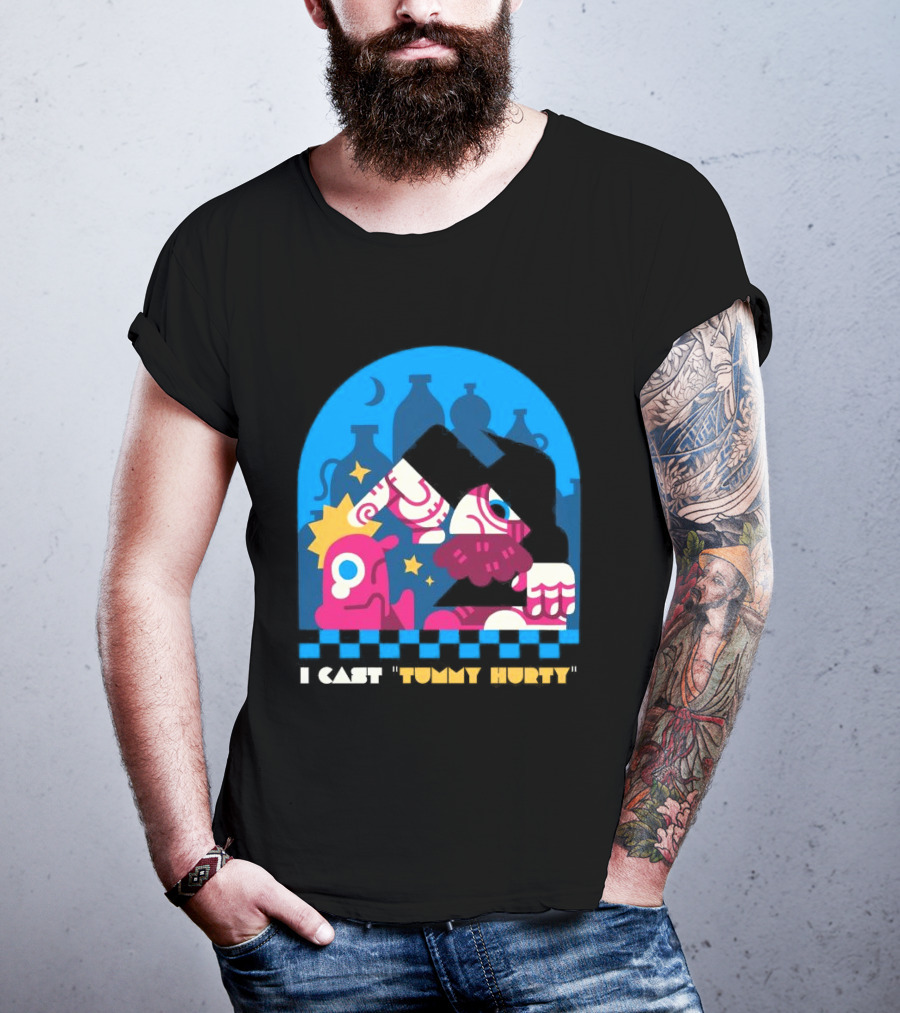 I Cast Tummy Hurty The Forbidden Spell Potion Bottles Stars T-Shirt