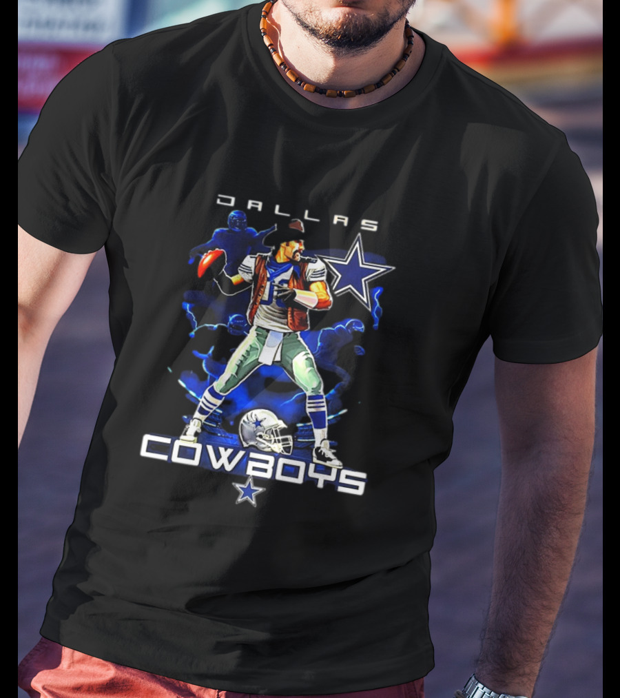 Dallas Cowboys NFL Football Player Graphic With Star T-Shirt