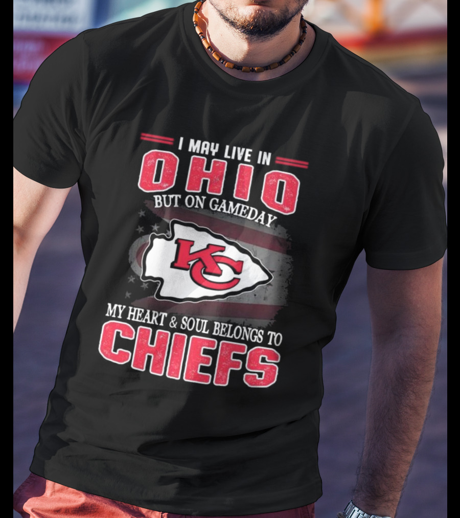 Ohio Gameday Heart And Soul Belongs To Kansas City Chiefs T-Shirt