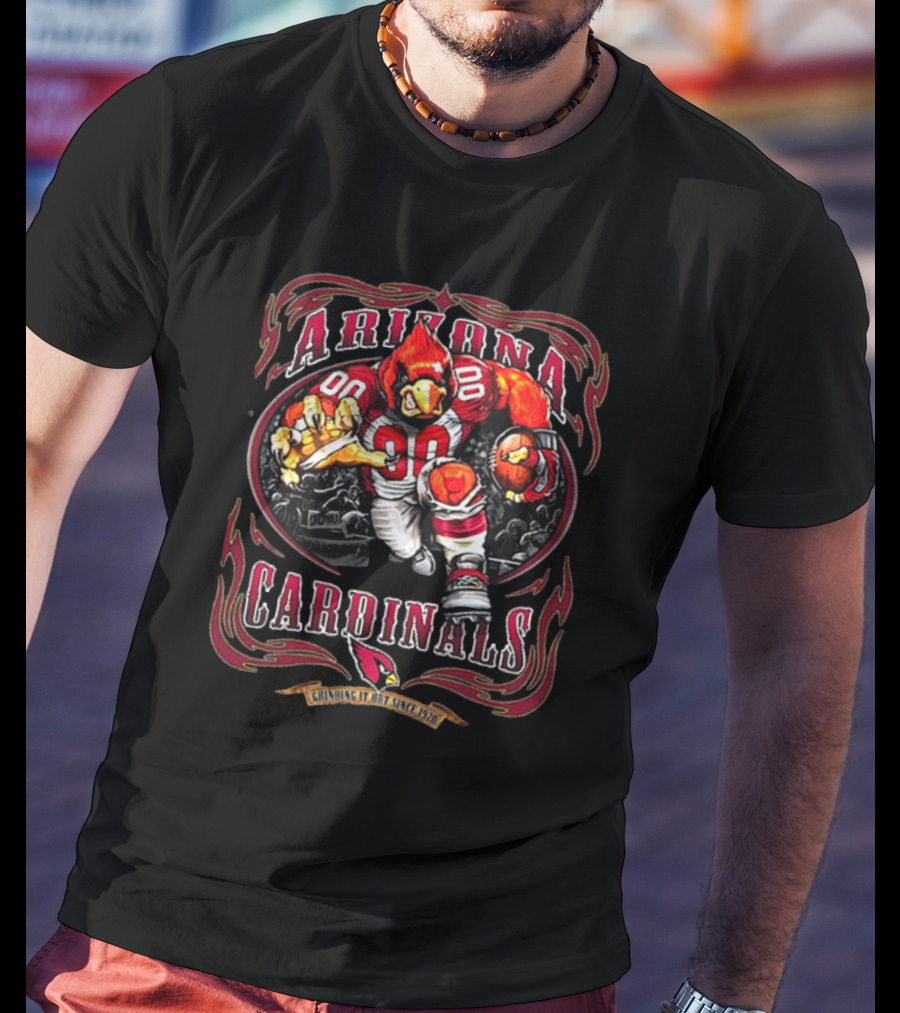 Arizona Cardinals Mascot Grinding It Out Since 1970 T-Shirt