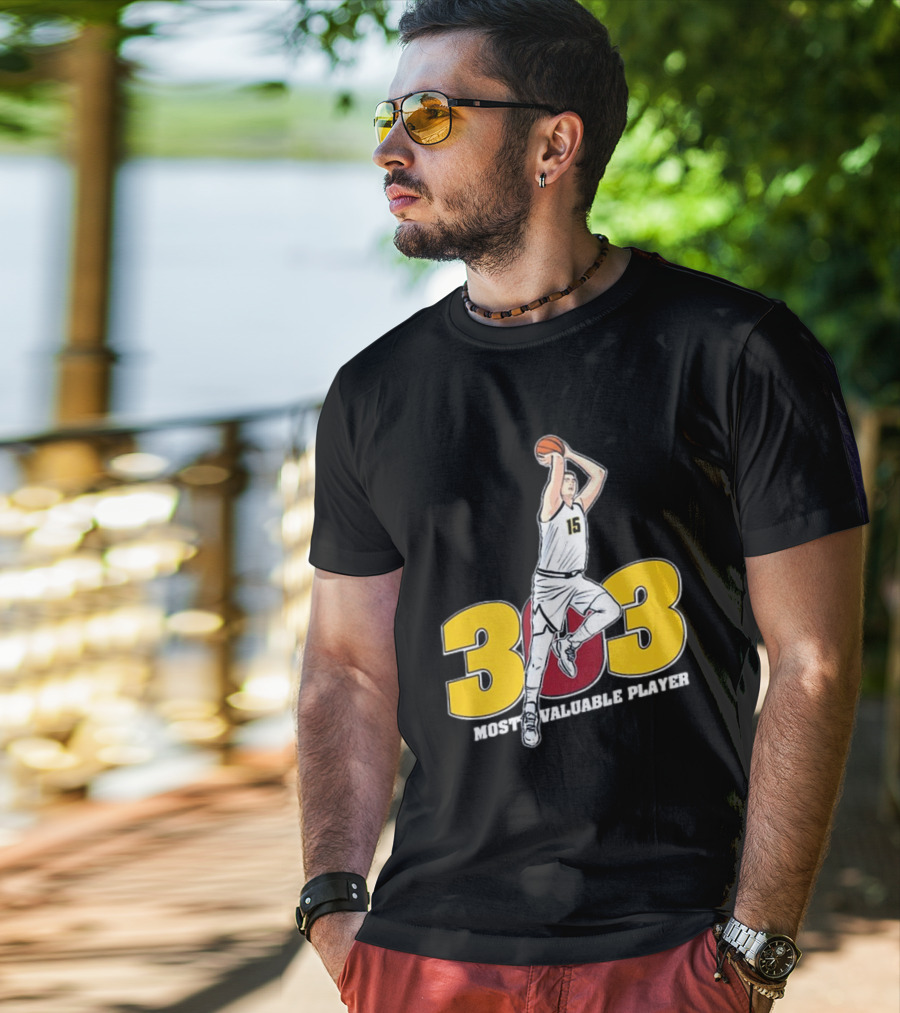 Nikola Jokic 303 Most Valuable Player Basketball 15 T-Shirt