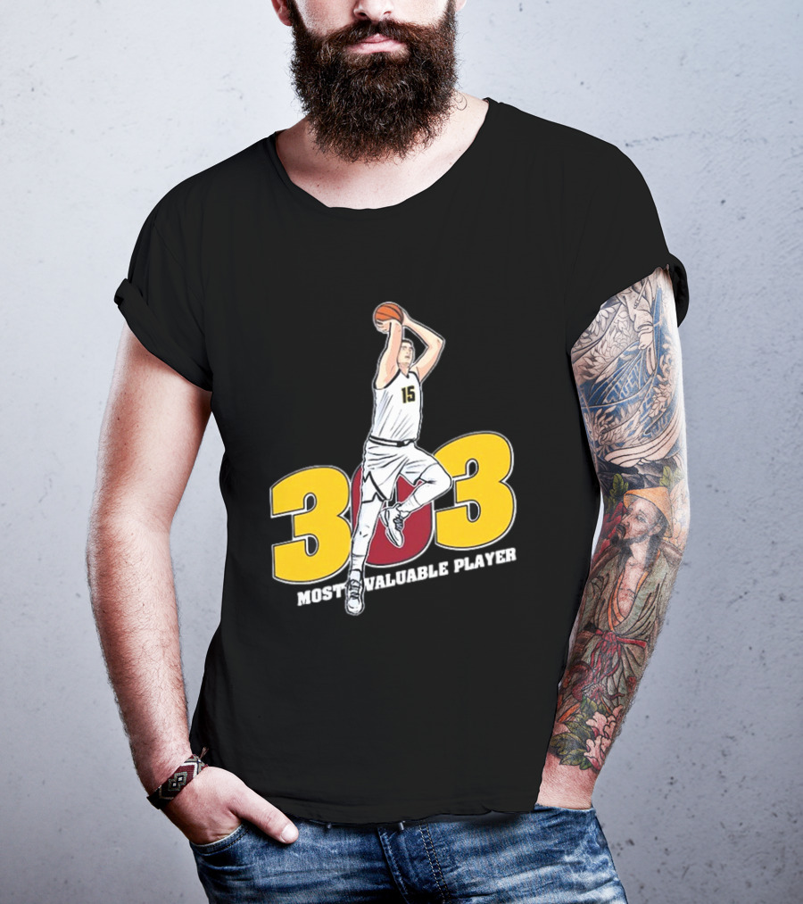 Nikola Jokic 303 Most Valuable Player Basketball 15 T-Shirt