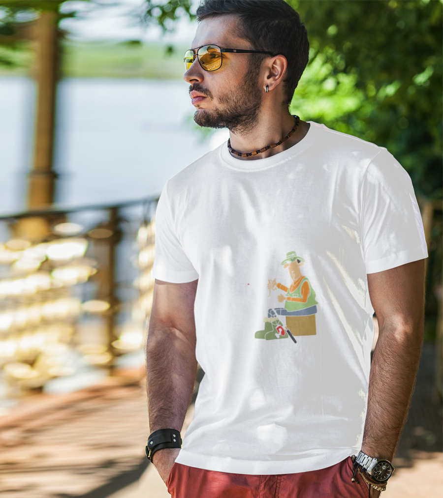 I Am A Masterbaiter Fishing Cartoon Humor T-Shirt