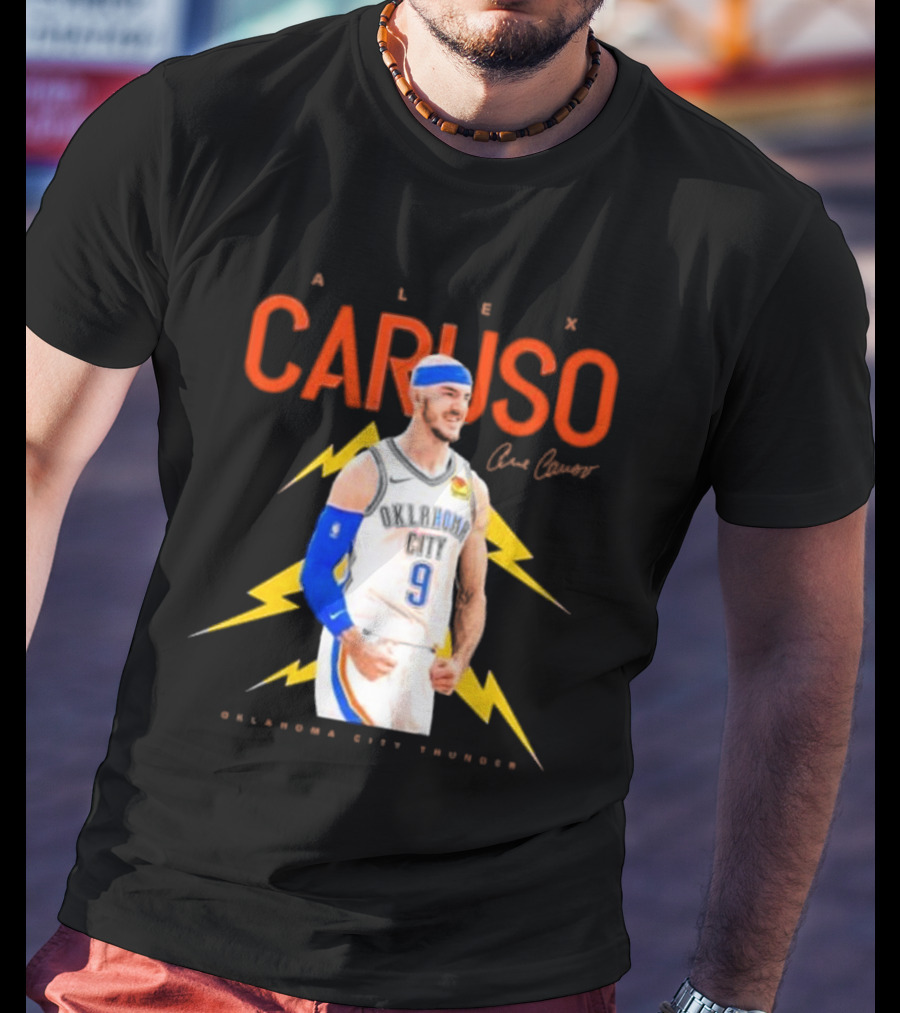 Alex Caruso Oklahoma City Thunder Basketball Superstar Signature T-Shirt