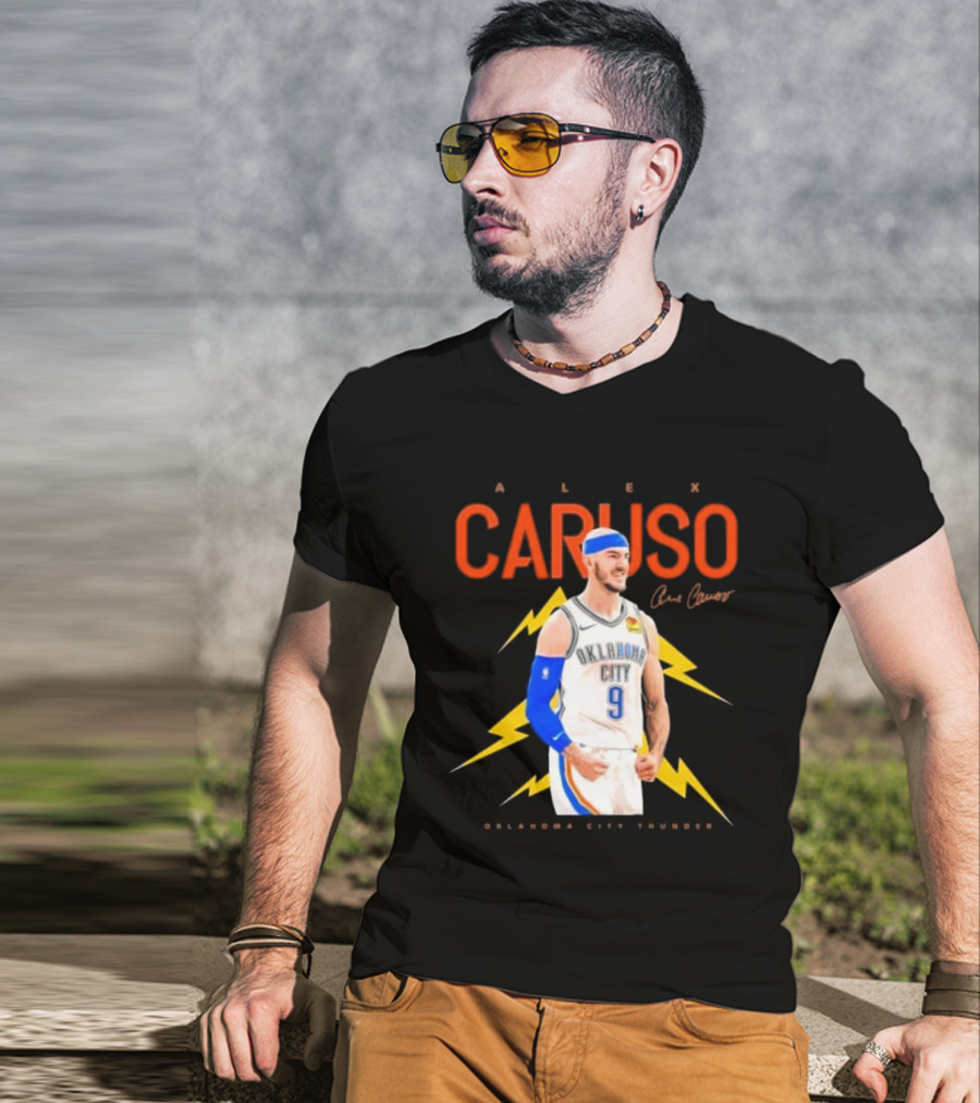 Alex Caruso Oklahoma City Thunder Basketball Superstar Signature T-Shirt