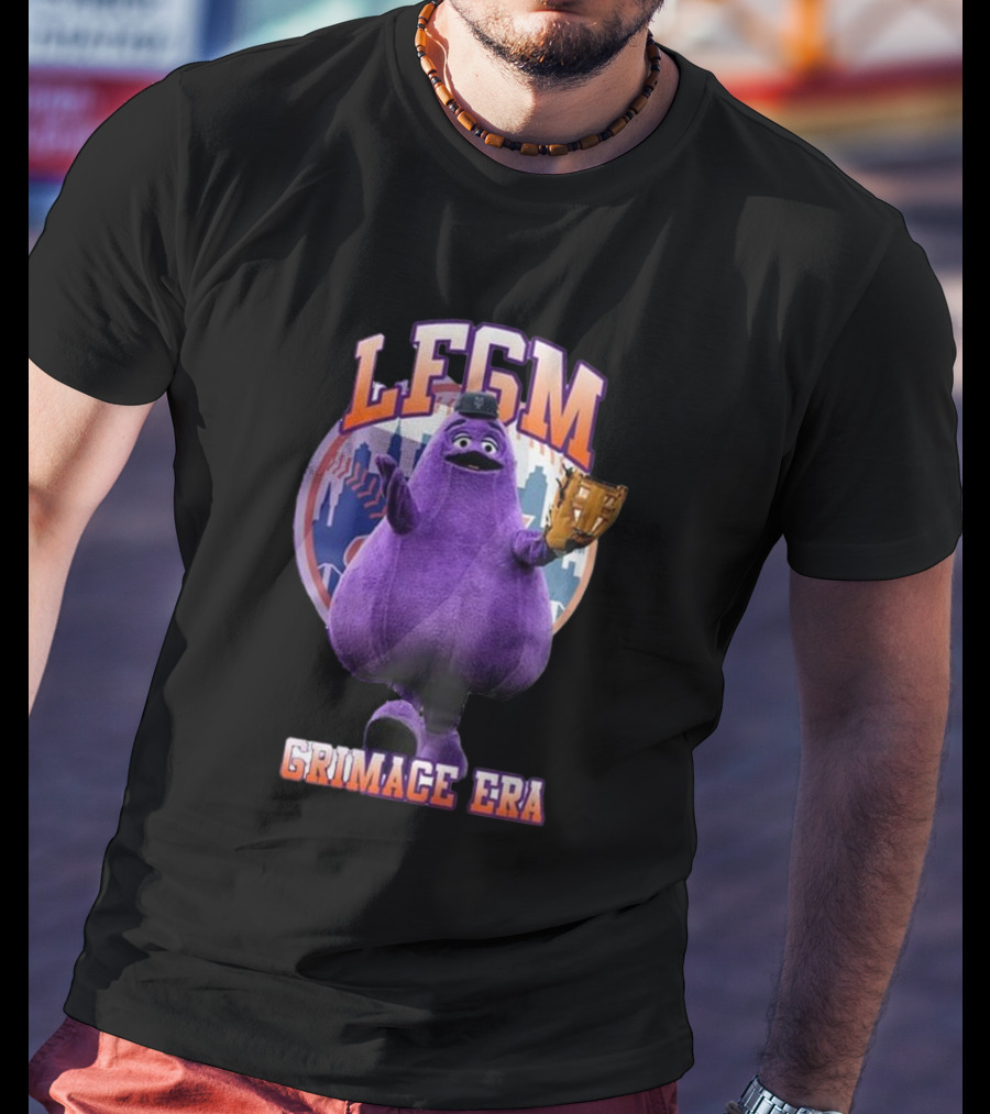 LFGM Grimace Era Mets Baseball Crossover T-Shirt