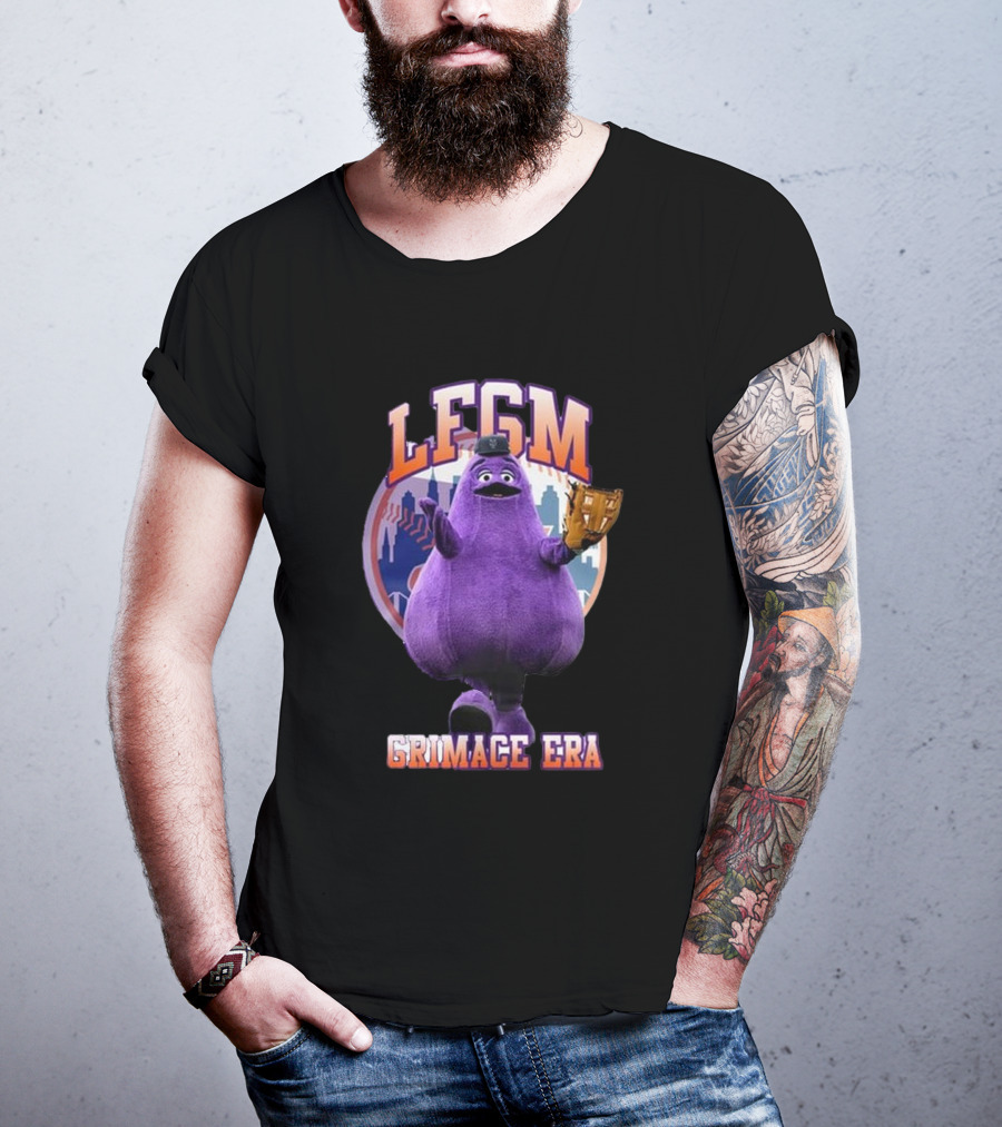 LFGM Grimace Era Mets Baseball Crossover T-Shirt