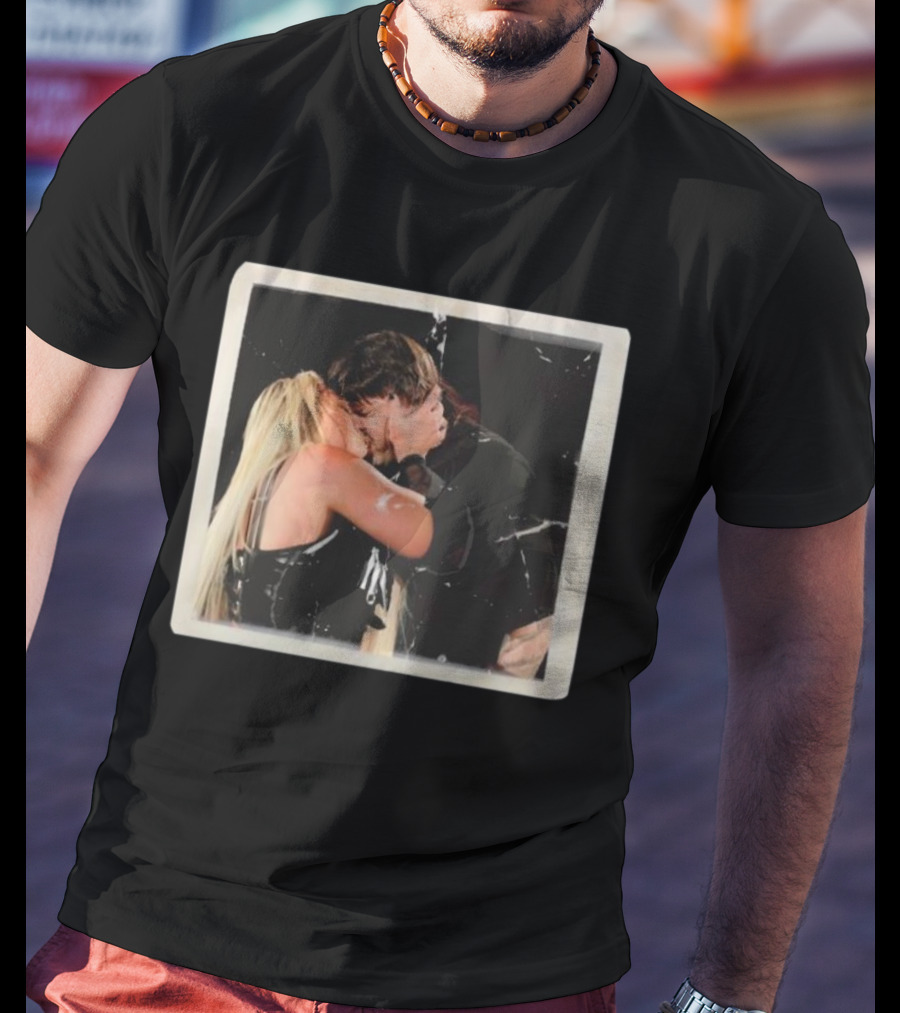 Liv Morgan Dominik Mysterio Candid Kiss Moment T-Shirt