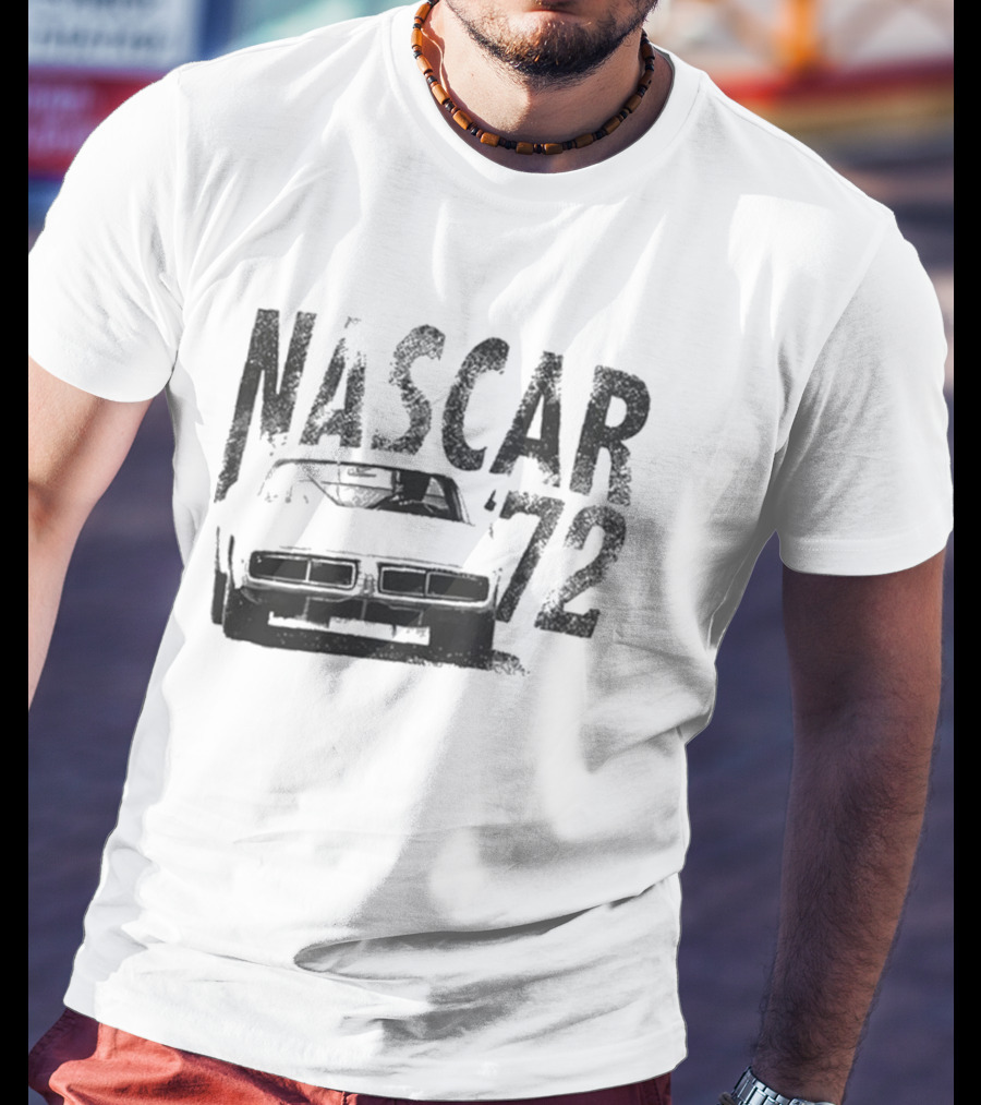 NASCAR 72 Stock Car Racing Nostalgia Gray T-Shirt