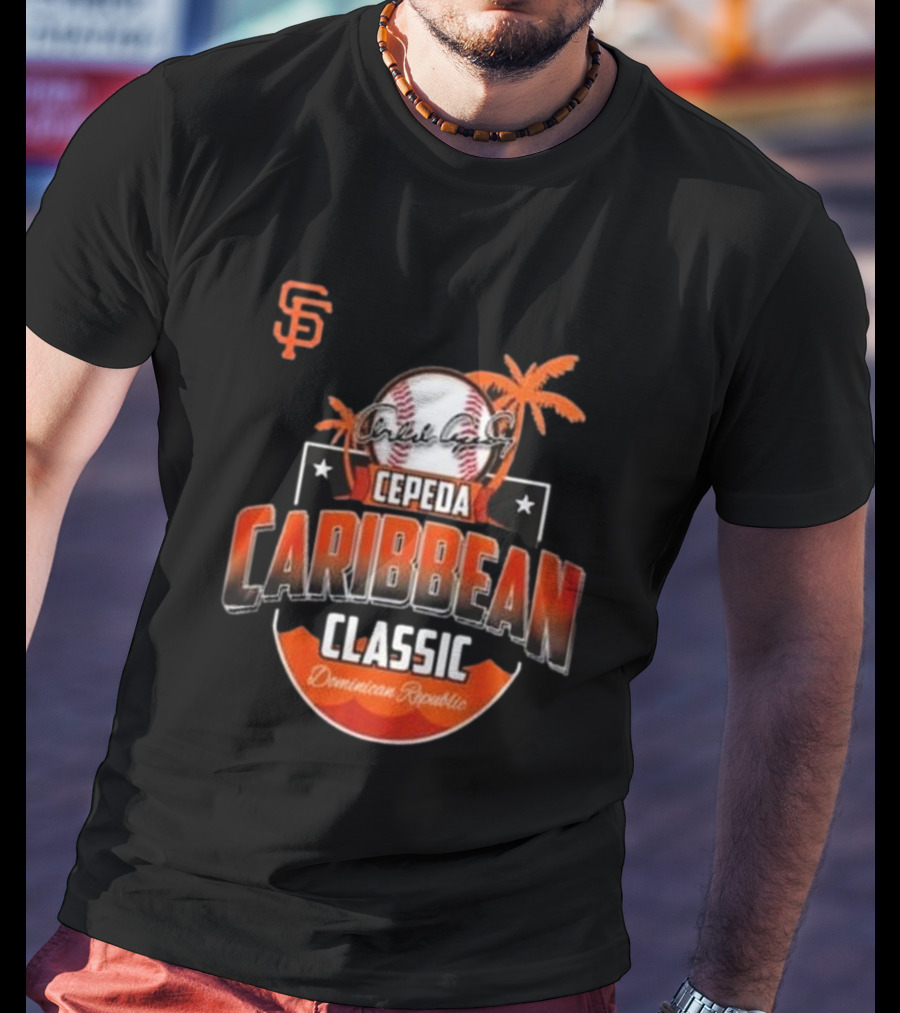 Cepeda Caribbean Classic Dominican Republic Giants Baseball T-Shirt