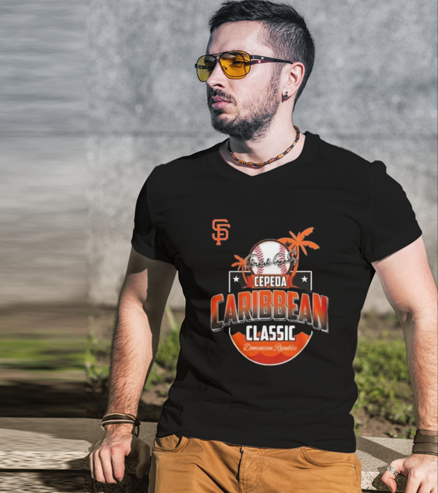 Cepeda Caribbean Classic Dominican Republic Giants Baseball T-Shirt