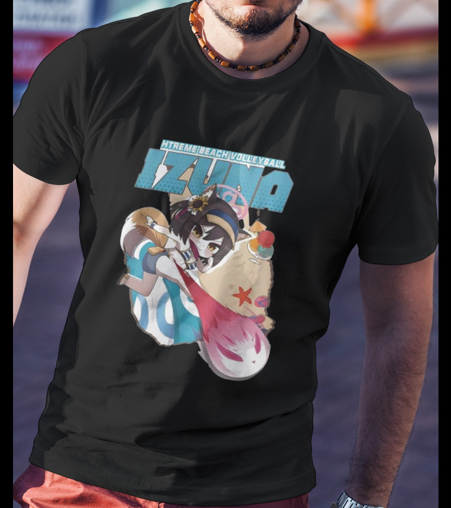 Izuna’s Xtreme Beach Volleyball Anime Character With Beach Elements T-Shirt