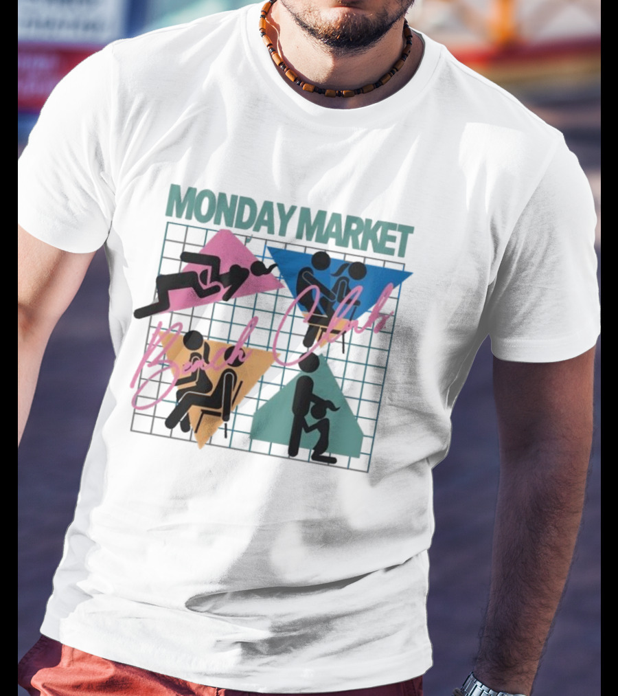 Monday Market Beach Club Geometric Leisure T-Shirt