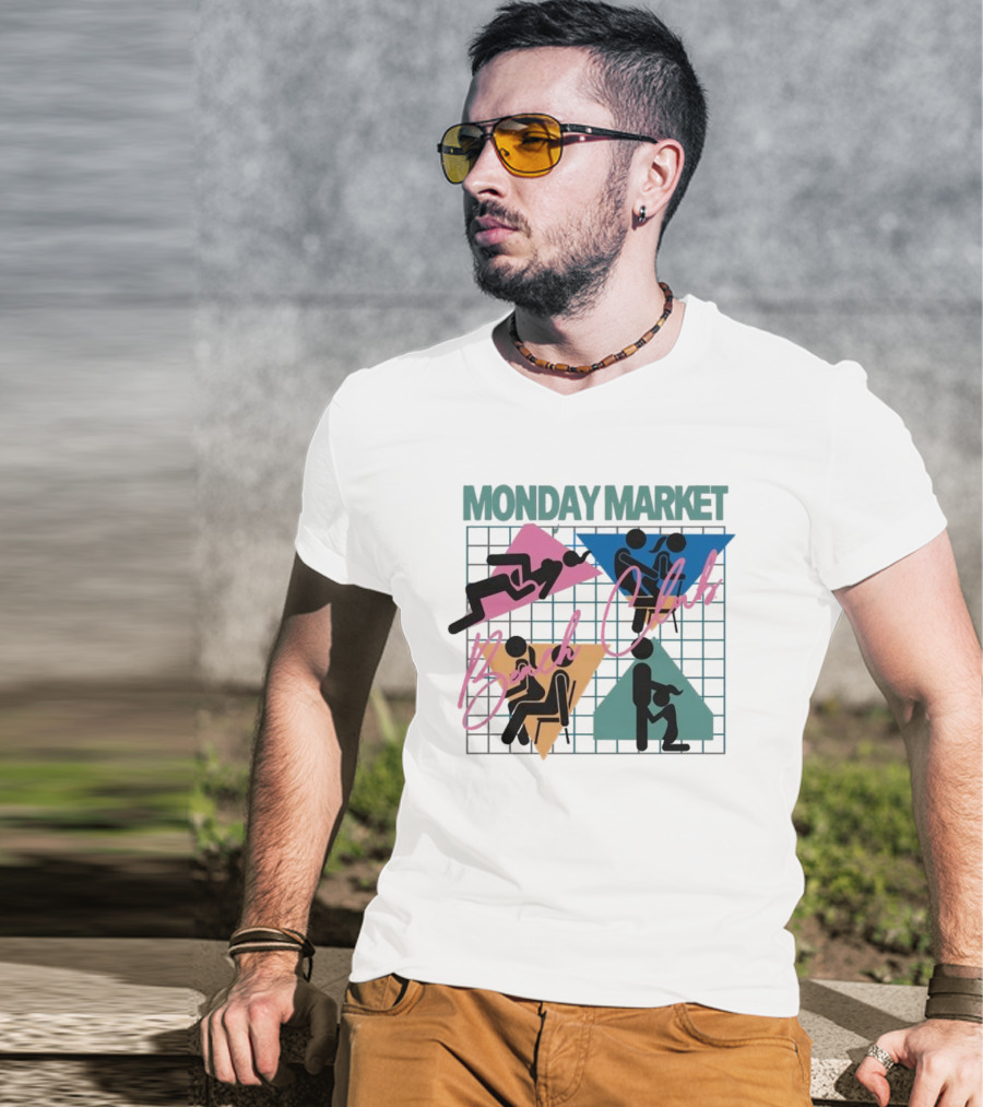 Monday Market Beach Club Geometric Leisure T-Shirt