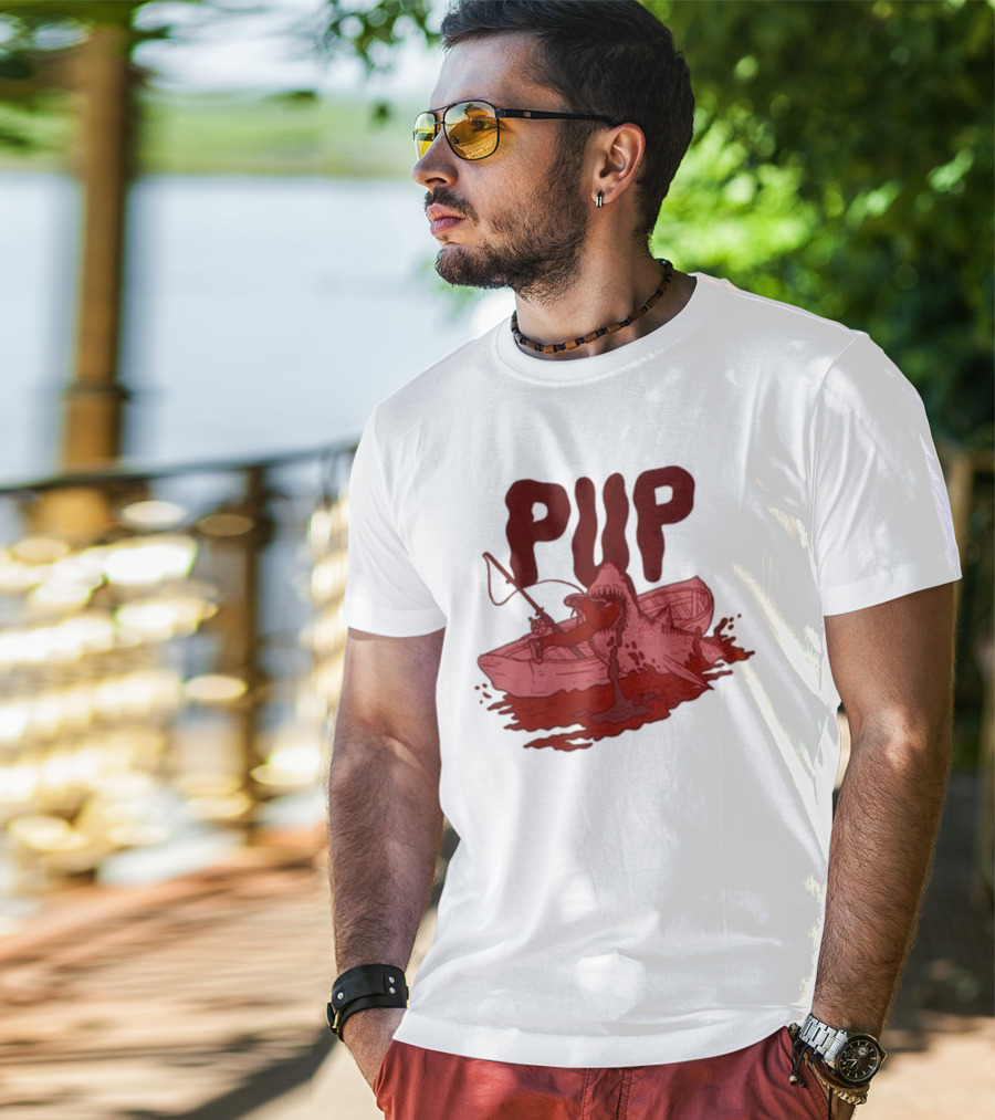 PUP Shark Attack Boat T-Shirt