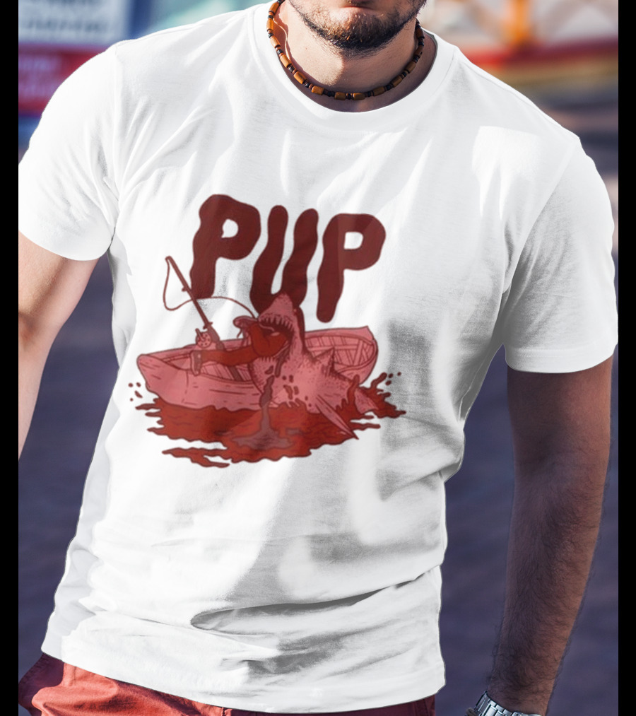 PUP Shark Attack Boat T-Shirt